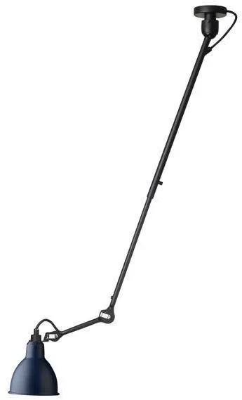 Lampe Gras N302 Loftlampe Mat Sort & Mat Blå